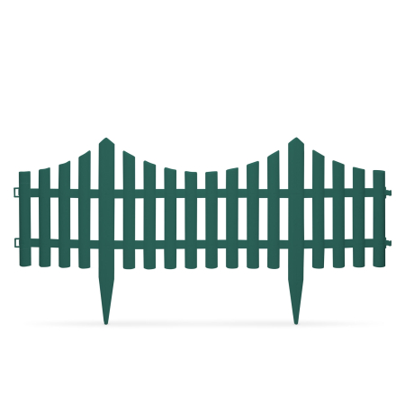 Amenajare si Decor Gradina - Gard gradina decorativ flori, 60x33 cm, separator gazon, plastic verde