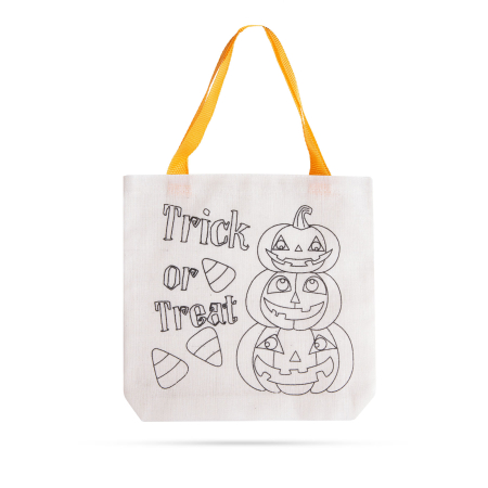 Casa si Gradina - Geanta cadou colorata - dovleac de Halloween - cu 4 straturi de fetru