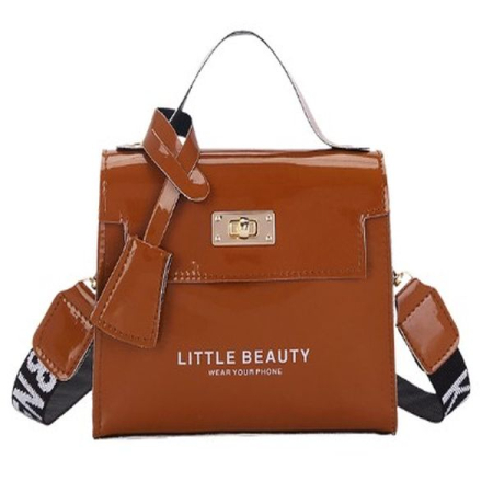 Casa si Gradina - Geanta maro, 17 x 13 x 6 cm, umar si mana, fashion, practica, pentru zi cu zi