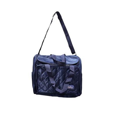 Casa si Gradina - Geanta pentru scutece, albastru inchis, de umar si mana, buzunare multiple, 36 x 31 x 3 cm