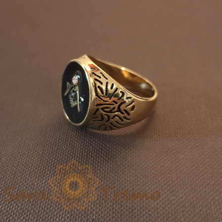 Bijuterii pentru barbati - Ghiul masonic, lățime 1.8 cm – Eleganță impunătoare și simbolism profund