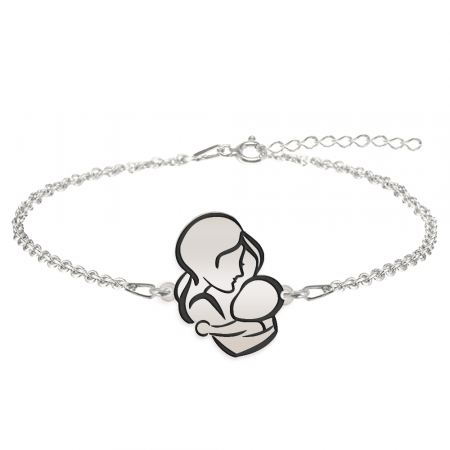 Bijuterii de cuplu si familie - Bratara personalizata mama si bebe din argint 925