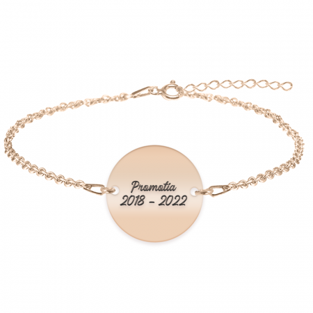Graduatio - Bratara personalizata profesoara/invatatoare din argint 925 placat cu aur roz [1]