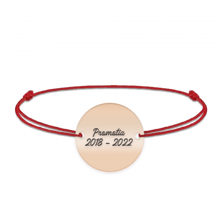 Graduatio - Bratara personalizata snur profesoara/invatatoare din argint 925 placat cu aur roz [1]