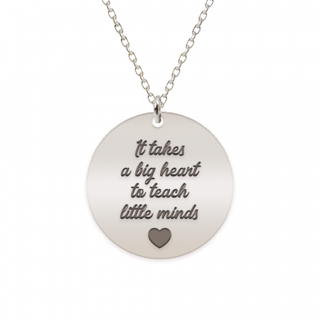 Lantisoare cu text personalizat din argint - Graduatio - Colier personalizat profesoara/invatatoare din argint 925
