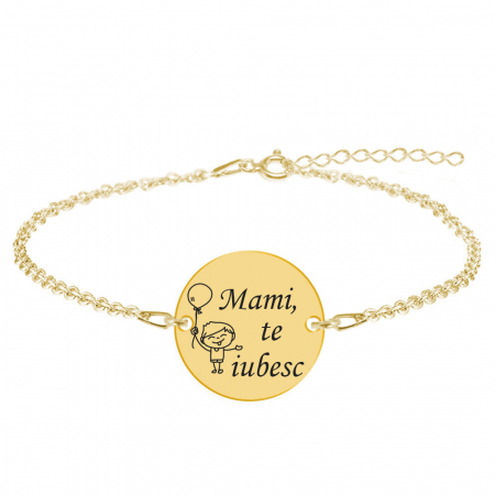 Granny - Bratara personalizata din argint 925 placat cu aur galben 24K - Banut [1]