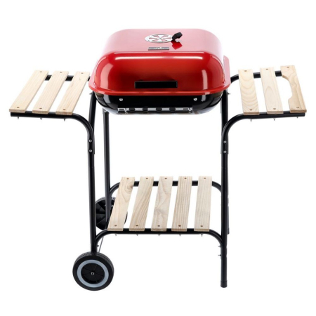 Casa si Gradina - Gratar gradina cu roti si capac 96x45x75cm, gratar carbuni metalic pentru barbecue exterior