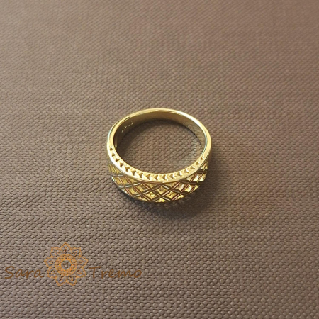 Inel filigranat latime 7 mm - placat 14k [2]