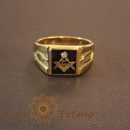 Inel cu simboluri masonice, lățime 1.1 cm – Gama Luxury Brazilia [3]