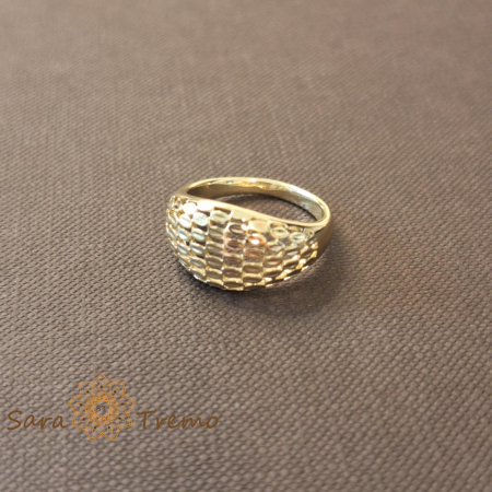 Inele - Ghiul clasic filigranat femei placat 14k - latime 1.1 cm