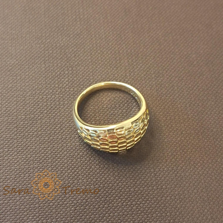 Ghiul clasic filigranat femei placat 14k - latime 1.1 cm [6]