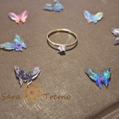 Inel fin placat cu aur, model clasic de logodnă [1]