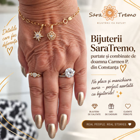 Inel Inima Delicata – Inel placat cu aur 14K cu zirconia albe [5]
