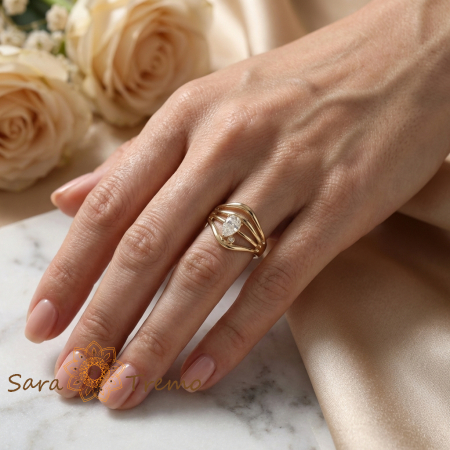 Inel Lumina Destinului – Inel placat cu aur 14K cu zirconia tip para [2]