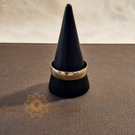 Inel placat cu aur, model simplu tip bandă – unisex, lățime 5 mm [6]