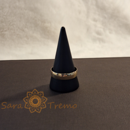 Inel placat cu aur, model simplu tip bandă – unisex, lățime 5 mm [7]