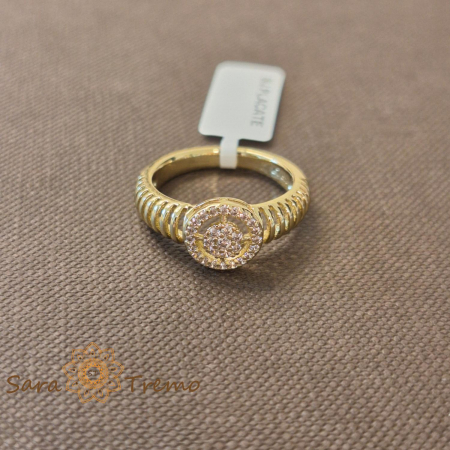 Bijuterii pentru femei - Inel elegant cu cristale zirconia - placat 14k