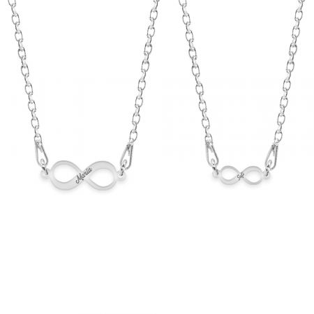 Seturi - Ines - Set coliere personalizate infinit cu nume din argint 925