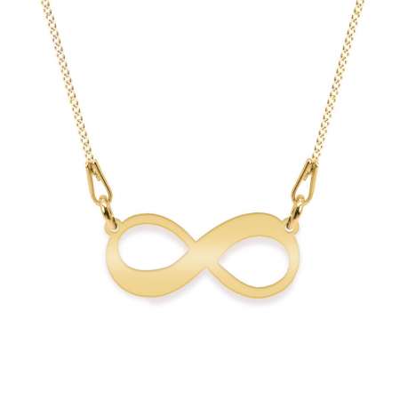 Infinity - Colier lant plat din argint 925 placat cu aur galben 24K personalizat cu nume - Infinit [1]