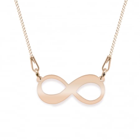 Infinity - Colier lant plat din argint 925 placat cu aur roz personalizat cu nume - Infinit [1]