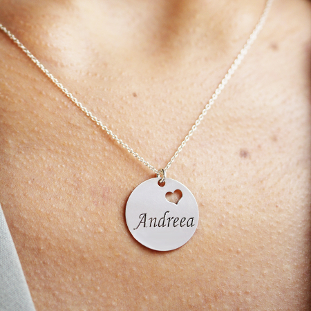 Ingrid - Colier personalizat banut cu nume din argint 925 placat cu aur galben 24K [1]