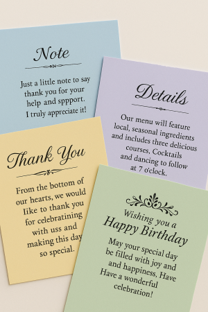 Accesorii - Inserare mesaj personalizat pe hârtie colorată A4