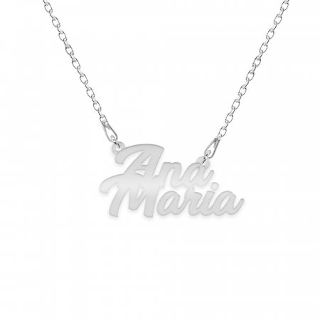 Bijuterii personalizate - Jane - Colier personalizat cu doua nume din argint 925