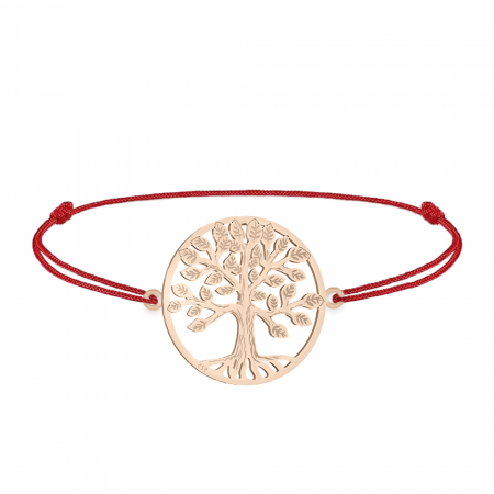 July - Bratara personalizata snur pomul vietii din argint 925 placat cu aur roz [1]