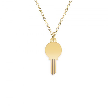 Key - Colier personalizat cheita cu litera din argint 925 placat cu aur galben 24K [1]
