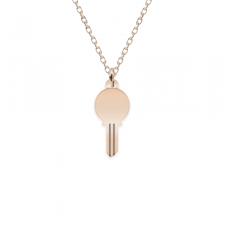 Key - Colier personalizat cheita cu litera din argint 925 placat cu aur roz [1]