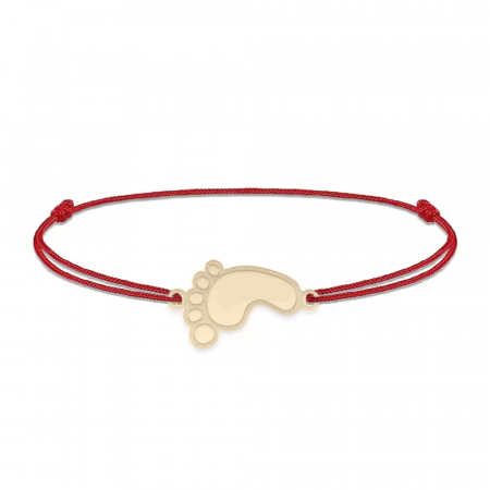 Bijuterii din aur - Kiddie - Bratara personalizata snur talpita din Aur 14 karate - 0,20 grame,13 x 8 mm