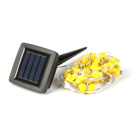 Lampă cu LED-uri solare - albină - 2,4 m - 25 LED - alb cald [1]