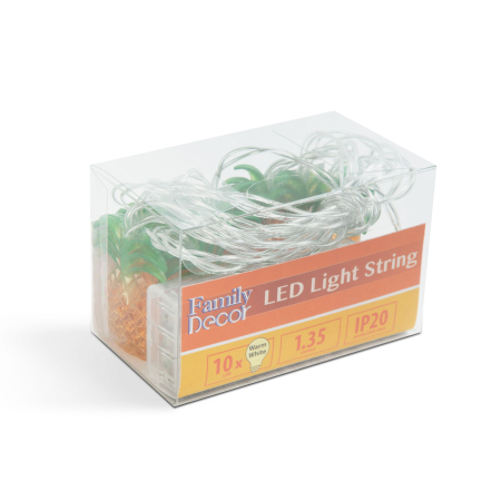 Lampă LED - ananas - 1,65 m - 10 LED - alb fierbinte - 2 x AA [2]