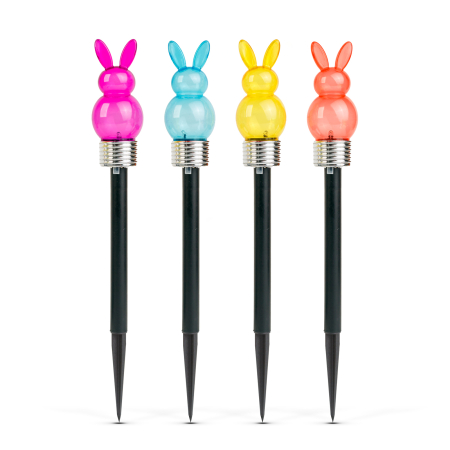 Pentru casa - Lampa solara gradina iepuras Paste cu LED alb