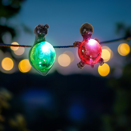 Lampa solara LED figurine cu clema, iluminat decorativ gradina, testoasa /albina /melc/ buburuza [1]