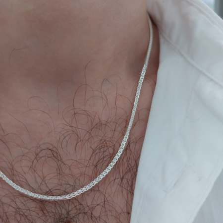 Lanț bărbătesc din argint Snake Skin - 50 cm [1]