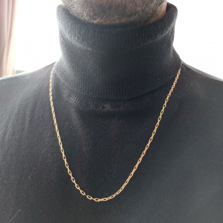 Lant barbatesc Chained Together XL - model clasic cu zale mari dreptunghiulare, colturi rotunjite [5]