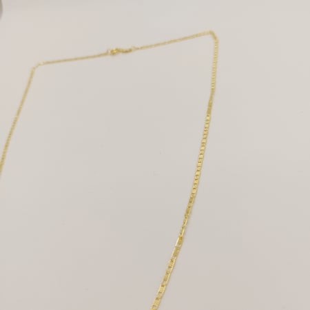 Lant barbatesc placat cu aur One Path, zale plate ovale, lungime 55 cm [3]