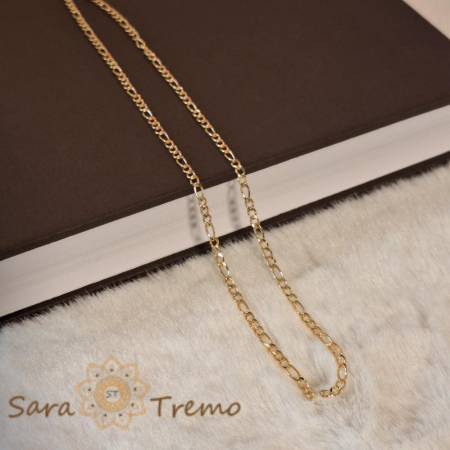 Lant pentru barbati model 3-cu-1 placat cu aur - 55-60 cm [5]