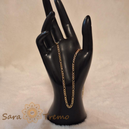 Lant pentru barbati model 3-cu-1 placat cu aur - 55-60 cm [3]