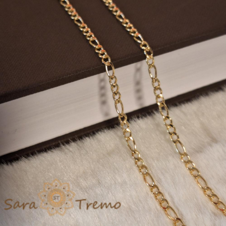 Lant pentru barbati model 3-cu-1 placat cu aur - 55-60 cm [6]