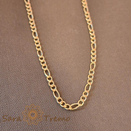 Lant pentru barbati model 3-cu-1 placat cu aur - 55-60 cm [0]