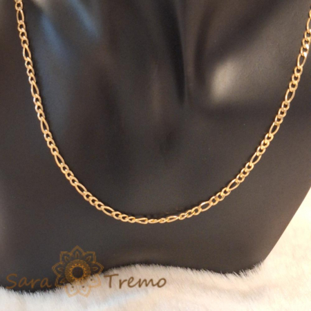 Lant pentru barbati model 3-cu-1 placat cu aur - 55-60 cm [2]