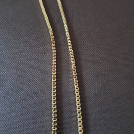 Lant cubic unisex placat cu aur 18K - 50 cm [1]