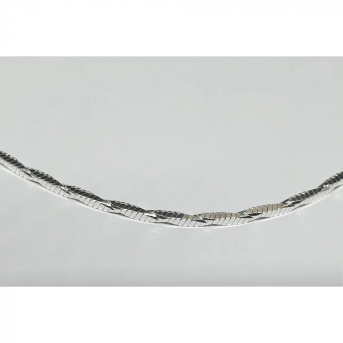 Lanț din argint 925 cu design tip blocuri împletite și finisaj rodiat [0]