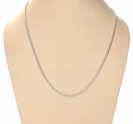 Lanț din argint 925 tip șarpe grosuț unisex 45 cm SaraTremo [2]