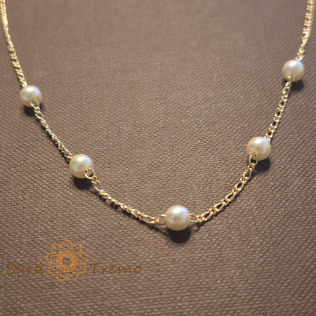 Colier „Perla Solis” – eleganță pură în aur și perle eco [1]