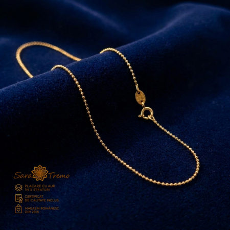 Lanț cu Biluțe Unisex Brazilia 50 cm, aur 18K | SaraTremo [3]