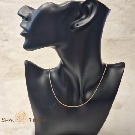 Lantisor unisex tip sarpe 50 cm placat 14k [4]