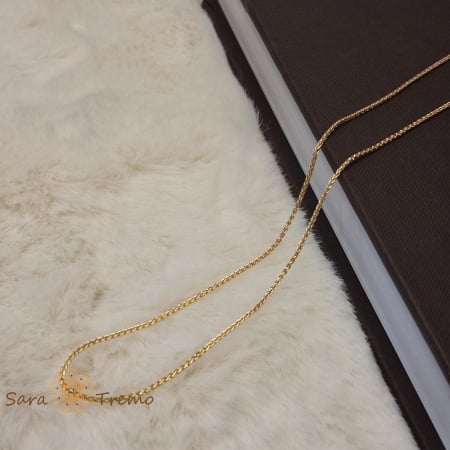 Lantisor unisex tip sarpe 50 cm placat 14k [2]